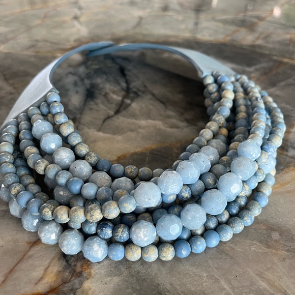 FAIRCHILD BALDWIN MULTI STRAND LEATHER COLLAR - Picture 5 of 5